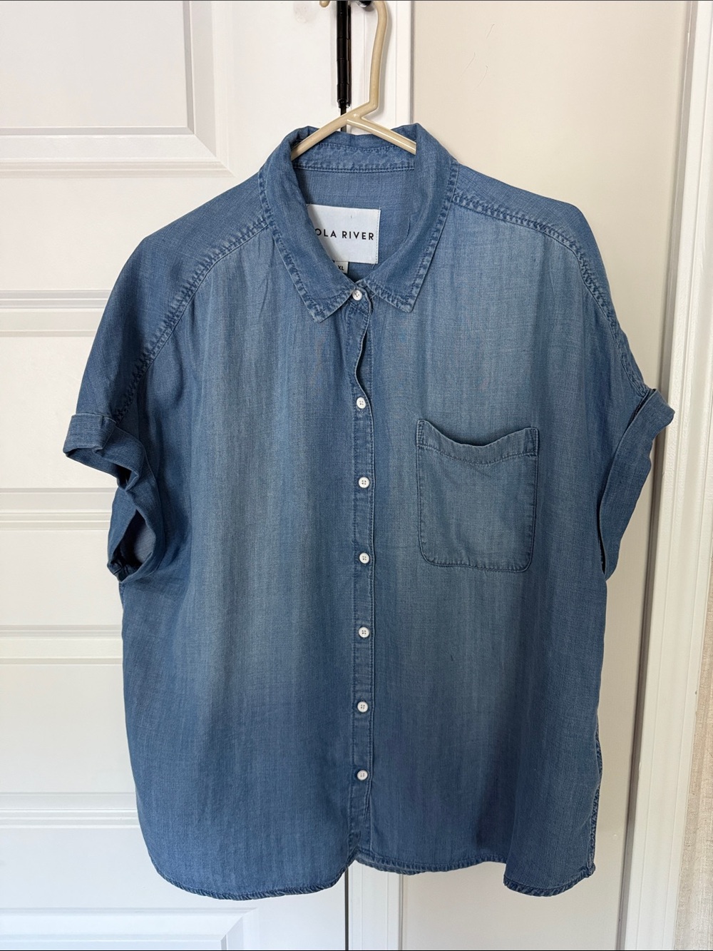 Rails Lola River Denim Button-Down Shirt - Blue